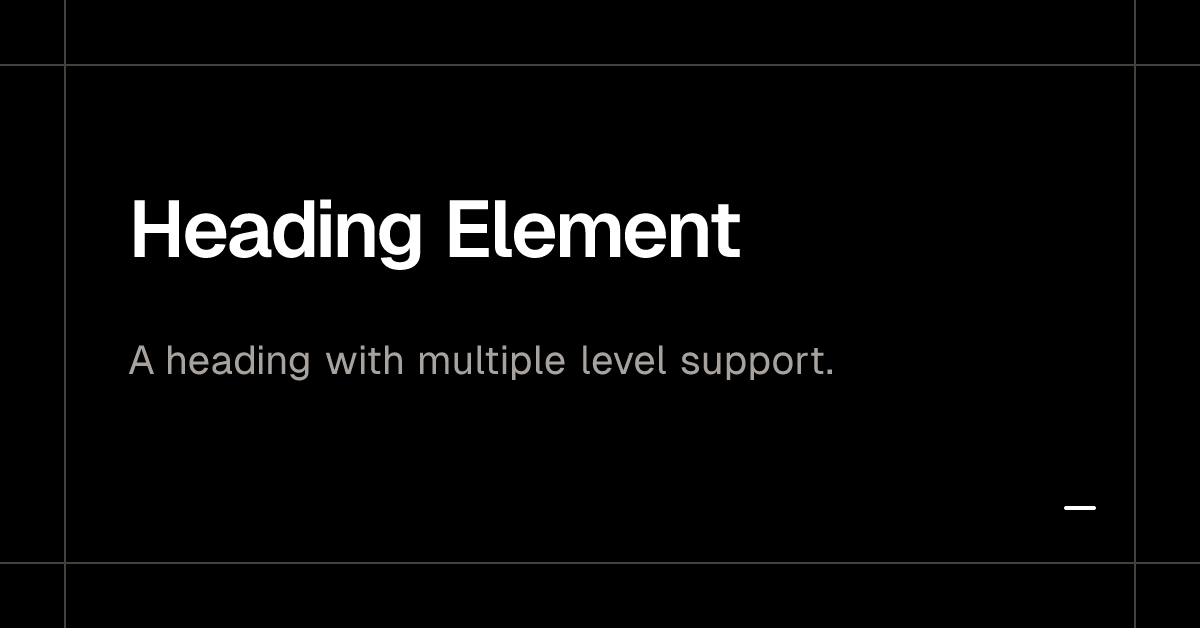 Heading Element - Plate