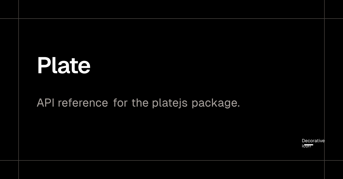 Plate - Plate