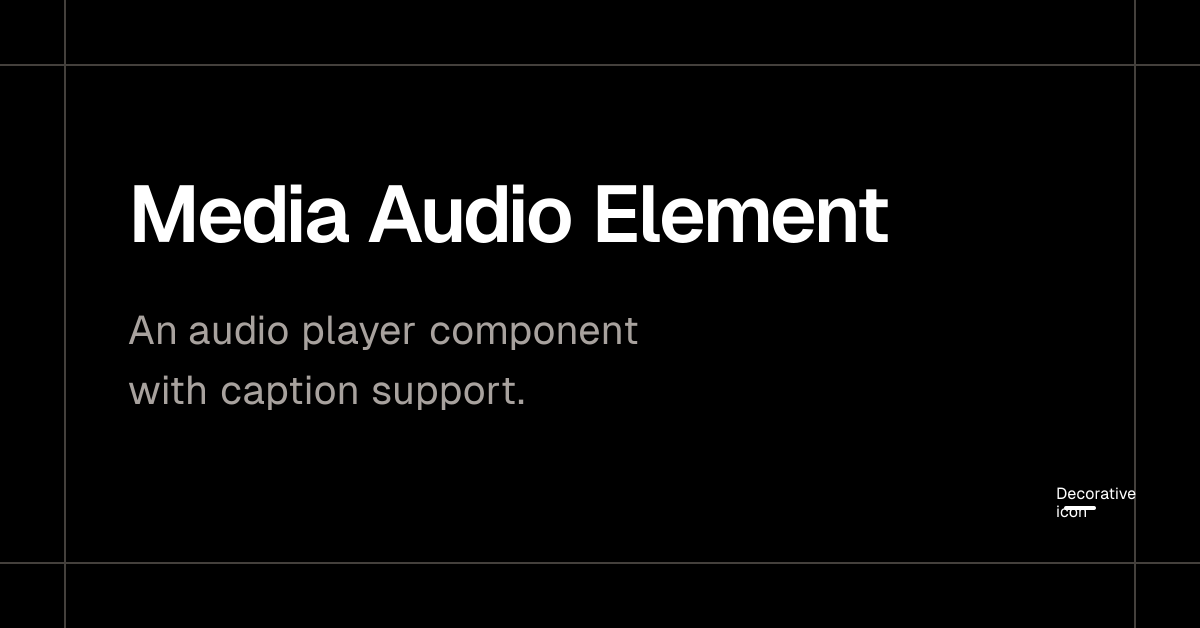 Media Audio Element - Plate