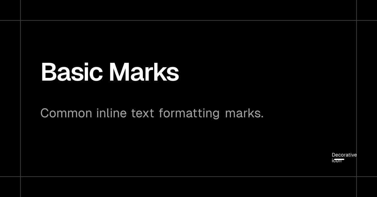 Basic Marks - Plate