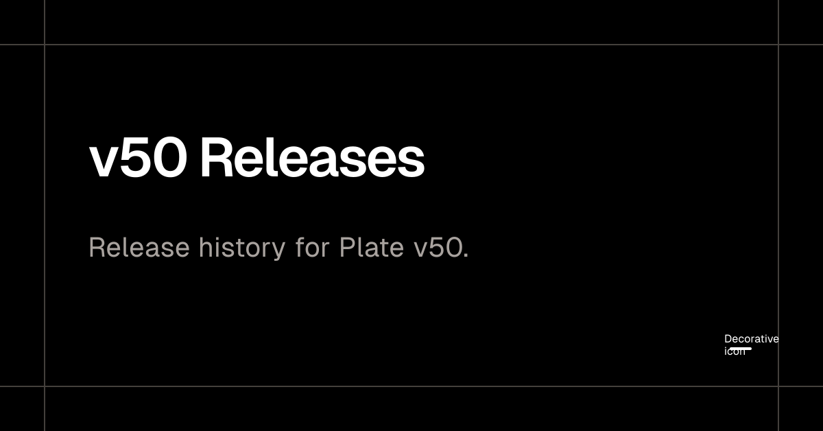 v50 Releases - Plate